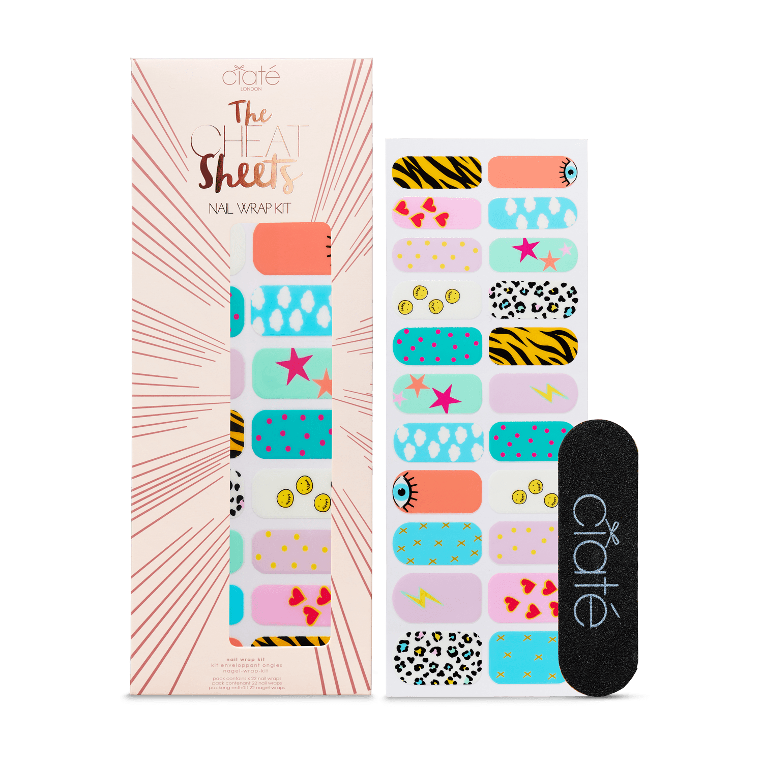 Cheat Sheets Nail Wrap Kit - Fun Fair Nail Stickers Ciaté London